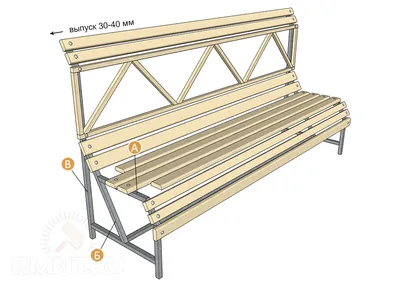 Садовая скамейка своими руками - пошаговые инструкции! | Озеленение заднего  двора, Идеи для садового дизайна, Садовые скамейки