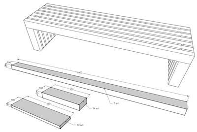 Как сделать скамейку своими руками: чертежи простых лавок