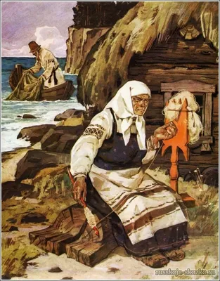 Сказка о рыбаке и рыбке, Пушкин А.С, читать с картинками | Русская сказка