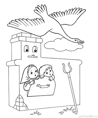 Детский рисунок гуси лебеди - 79 фото
