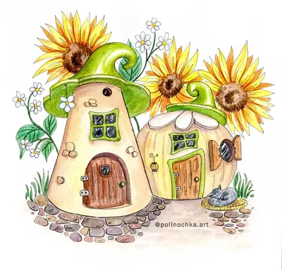 Чудо-грибочки - сказочные домики | Пикабу