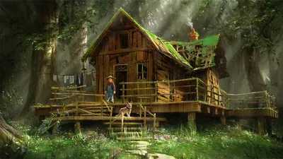 Фото Сказочный домик в лесу