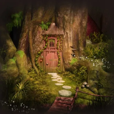 Сказочный домик в лесу зимой» — создано в Шедевруме