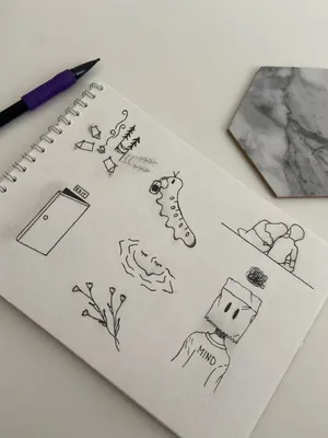 Скетчбук | Артбуки, Рисунки, Легкие рисунки