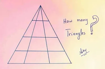 Отгадайте сколько треугольников изображено на рисунке | Тесты и Головоломки  | Дзен