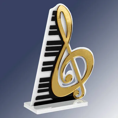Брошь Скрипичный ключ Lux купить в интернет магазине в Москве