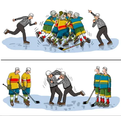 Курьезы хоккея в смешных иллюстрациях. | Мир комиксов | Дзен