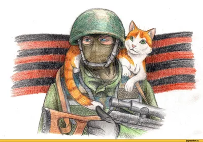 красивые картинки :: день победы :: солдат :: живность :: котэ (прикольные  картинки с кошками) :: art (арт) / картинки, гифки, прикольные комиксы,  интересные статьи по теме.