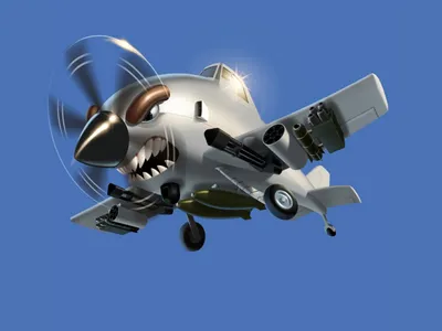 Картинка Смешные злой самолет