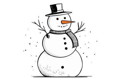 Стиль Дисней, снеговик нарисованный в…» — создано в Шедевруме
