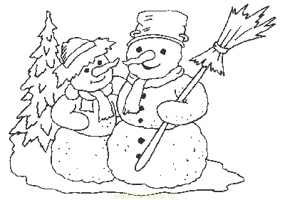 Милые Снеговики для срисовки - 80 фото
