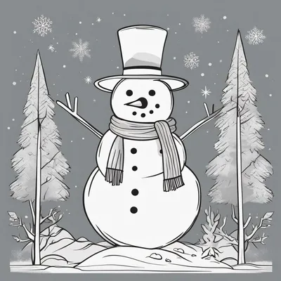 Снеговик выгравирован на винтажном рисунке, нарисованном вручную, с  векторной иллюстрацией снеговика, нарисованной вручную | Премиум векторы