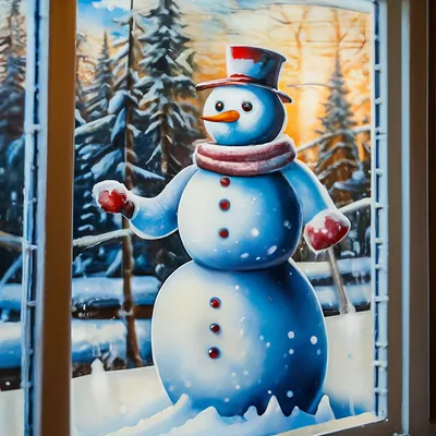 Свободно нарисованный снеговик Векторное изображение ©lineartestpilot  96446926