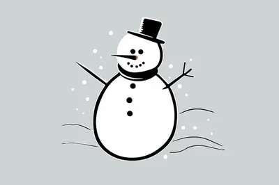 Снеговик нарисованный в снежке Стоковое Изображение - изображение  насчитывающей жизнерадостно, украшение: 27028195