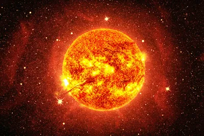 Яркое солнце в оранжевом небе Стоковое Фото - изображение насчитывающей  природа, день: 99038940