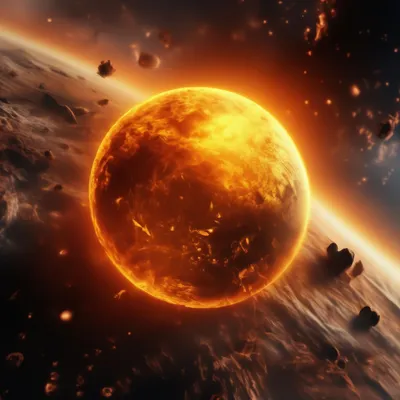 Фото солнца в космосе. Крупный план горящего солнца в космосе. Плазменный  фон. 3d иллюстрация стоковое фото ©oobqoo 323211862