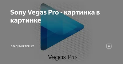 Sony Vegas Pro - картинка в картинке | Владимир Перцев | Дзен