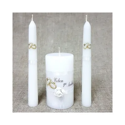 Набор свечей \"Совет да любовь с розой\" Белый 2554847 купить за 799,00 ₽ в  интернет-магазине Леонардо