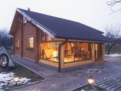 Проект: Деревянный дом из бруса с гаражом, 8.2х11.5м. 107.5 м2 – цена,  характеристики, комплектация