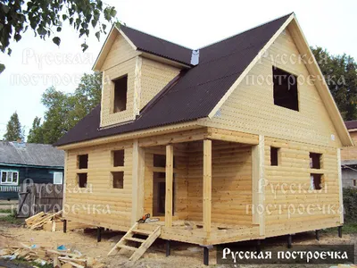 Готовые проекты домов из бруса - Купить типовой проект дома из бревна