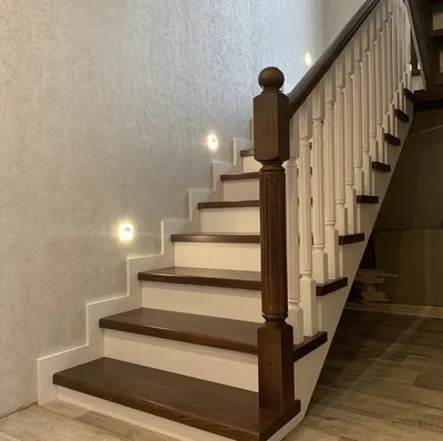 Лестница | Светодиодное освещение дома, Дизайн лестницы, Белая лестница