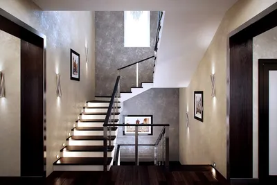Современная лестница в доме - 74 фото