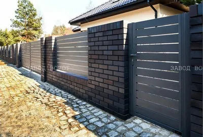 Забор современного дома - стильное решение