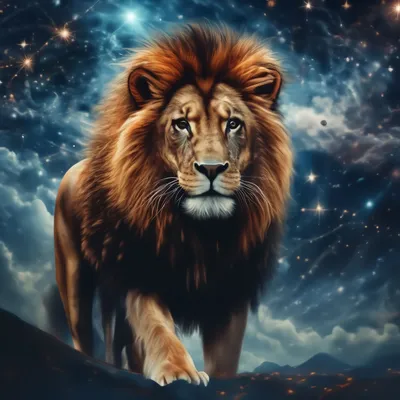 🌌, созвездие льва, небо, …» — создано в Шедевруме