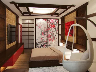Спальня в японском стиле (Дизайн-студия Студия 33) — Диванди