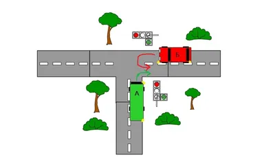 Ловушка от ГИБДД: Разрешено ли красному автомобилю повернуть направо? |  Пикабу