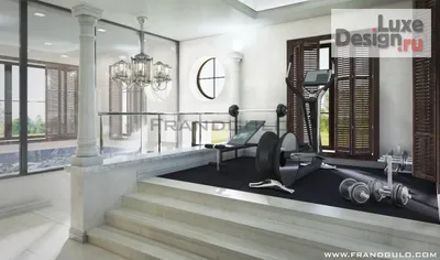 Современный дизайн персонального тренажерного зала ⋆ Студия дизайна элитных  интерьеров Luxury Antonovich Design