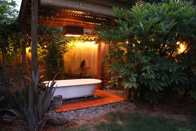 Ванна на даче: зона спа на свежем воздухе — 50 идей — Roomble.com