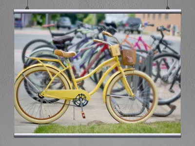 Старые Старинные Велосипеды С Цветом Воды Осуществляется Дизайн.  Фотография, картинки, изображения и сток-фотография без роялти. Image  37500668