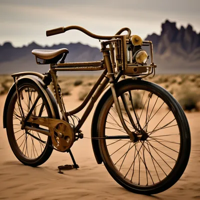 Велосипед старинный с большим …» — создано в Шедевруме