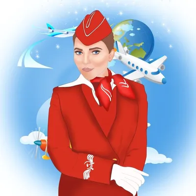 Профессия детей Stewardess, стюардесса Иллюстрация вектора - иллюстрации  насчитывающей цвет, участников: 133914919