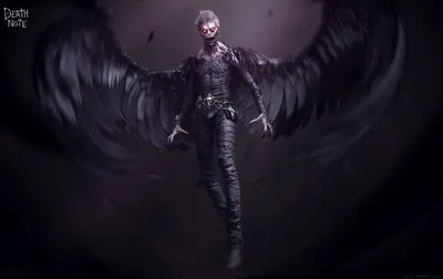 Фотография Death Note ужасные Крылья Аниме Ангелы 3000x1892