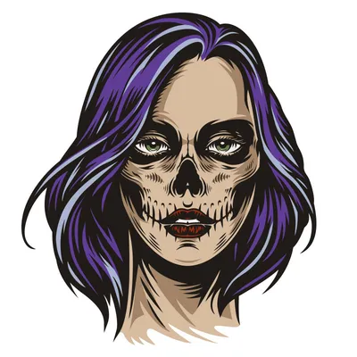 Страшная аватарка для девушек - скачать лицо зомби