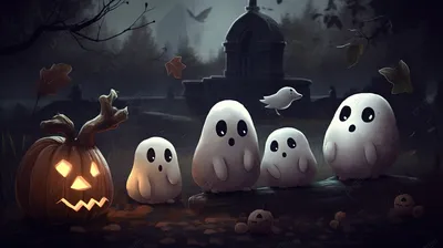 Хэллоуин призрак обои 4k 5k, страшные призраки, милая жуткая картинка,  крутой Хэллоуин фон картинки и Фото для бесплатной загрузки