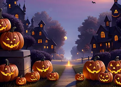 Страшный Хэллоуин тыква на размытом фоне, вид крупным планом :: Стоковая  фотография :: Pixel-Shot Studio