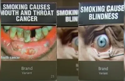 Страшные картинки на пачках сигарет