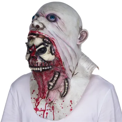 Очень страшная, жуткая, реалистичная маска кровавого зомби. Купить, заказать