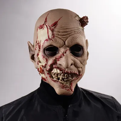 Головной убор зомби на Хэллоуин, аксессуары для костюмов из латекса на  Хэллоуин со страшным лицом – лучшие товары в онлайн-магазине Джум Гик
