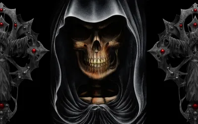 Жуткий, страшный демон врат смерти, …» — создано в Шедевруме