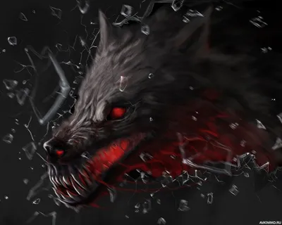 Картинки - злых аниме волков | Аниме, Страшные истории, Волк