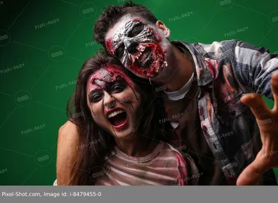 Страшные зомби на темном фоне :: Стоковая фотография :: Pixel-Shot Studio