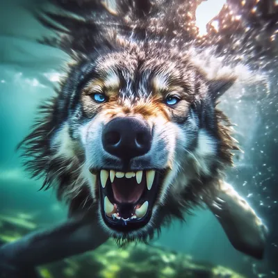 страшный волк с блестящими глазами в дар Иллюстрация штока - иллюстрации  насчитывающей смерть, пугающе: 271262106