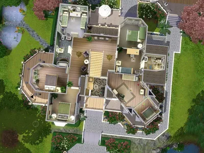 Вдохновение: строительство стеклянного дома Sims 4 Компактная жизнь