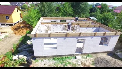 Поэтапное строительство дома - YouTube