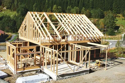 Сборка дома из клееного бруса — сколько времени строится дом и этапы  строительства