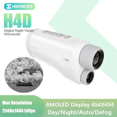 Hikmicro HEIMDAL H4D цифровой Монокуляр ночного видения Супер четкое  видение с EIS 200 м просмотр фото/видео рекордер ночной охоты | AliExpress
